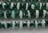 CAG4695 15.5 inches 8mm faceted round tibetan agate beads wholesale