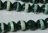 CAG4696 15.5 inches 10mm faceted round tibetan agate beads wholesale