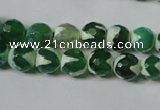 CAG4700 15.5 inches 8mm faceted round tibetan agate beads wholesale