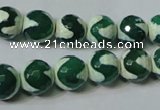 CAG4701 15.5 inches 10mm faceted round tibetan agate beads wholesale