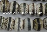 CAG4728 15 inches 12*16mm faceted rondelle tibetan agate beads wholesale