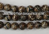 CAG4735 15 inches 8mm round tibetan agate beads wholesale