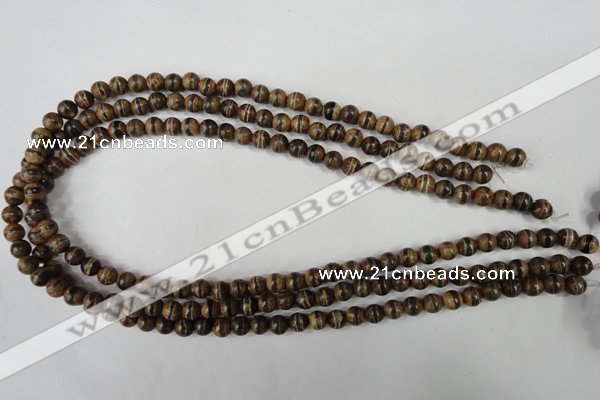 CAG4740 15 inches 6mm round tibetan agate beads wholesale