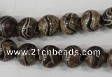 CAG4752 15 inches 10mm round tibetan agate beads wholesale