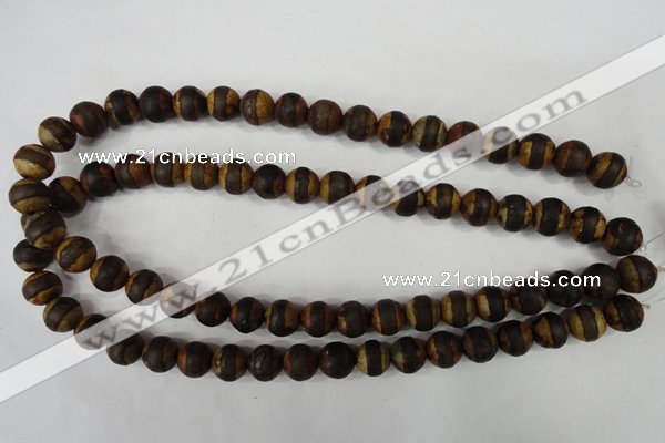 CAG4758 15 inches 10mm round tibetan agate beads wholesale