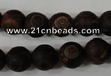 CAG4761 15 inches 12mm round tibetan agate beads wholesale