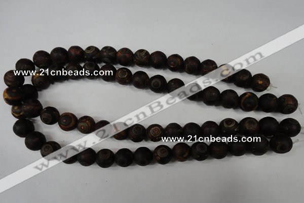 CAG4761 15 inches 12mm round tibetan agate beads wholesale