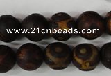 CAG4762 15 inches 14mm round tibetan agate beads wholesale