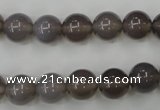 CAG4772 15 inches 10mm round grey agate beads wholesale