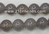 CAG4773 15 inches 12mm round grey agate beads wholesale