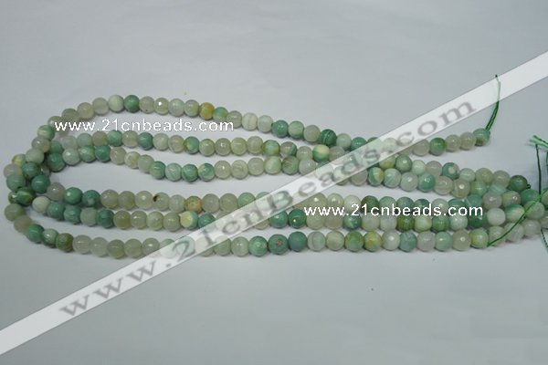 CAG4811 15 inches 6mm faceted round fire crackle agate beads