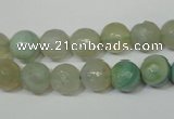 CAG4812 15 inches 8mm faceted round fire crackle agate beads