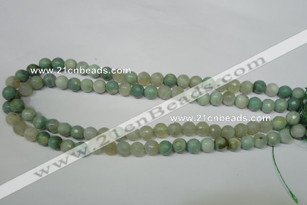 CAG4812 15 inches 8mm faceted round fire crackle agate beads