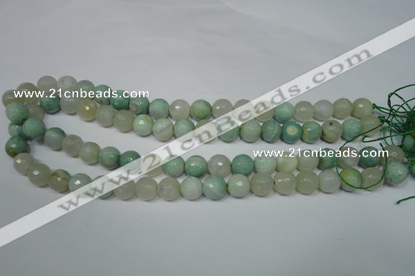 CAG4813 15 inches 10mm faceted round fire crackle agate beads