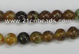 CAG4832 15 inches 8mm round dragon veins agate beads wholesale