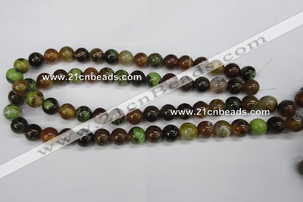 CAG4834 15 inches 12mm round dragon veins agate beads wholesale