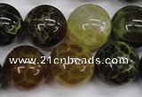 CAG4836 15 inches 16mm round dragon veins agate beads wholesale