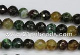 CAG4851 15 inches 6mm faceted round dragon veins agate beads