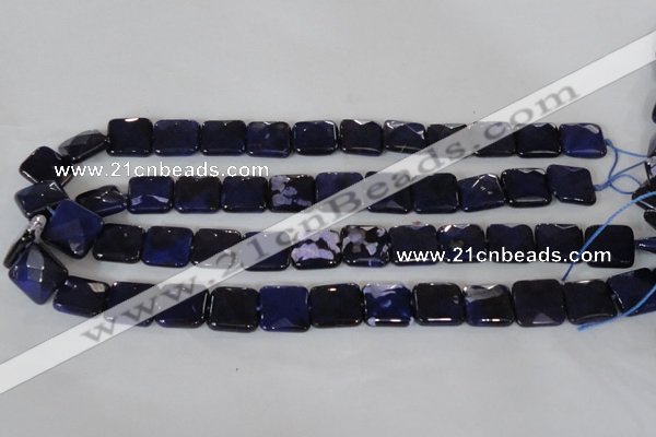 CAG4873 15 inches 14*14mm faceted square fire crackle agate beads