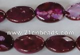 CAG4895 15 inches 13*18mm faceted oval fire crackle agate beads