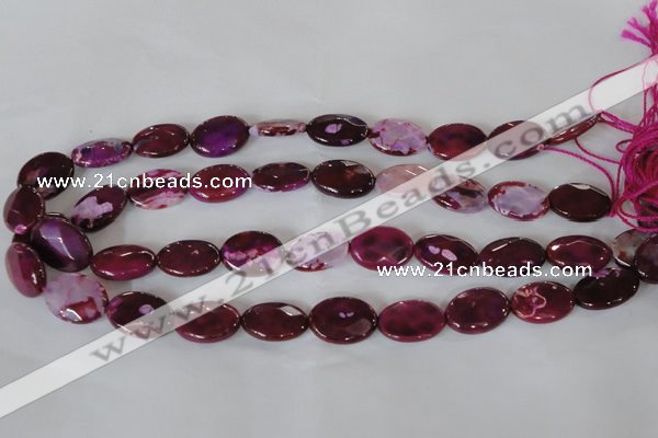 CAG4895 15 inches 13*18mm faceted oval fire crackle agate beads