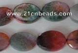 CAG4897 15 inches 13*18mm faceted oval fire crackle agate beads