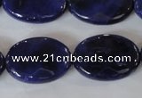 CAG4898 15 inches 18*25mm faceted oval fire crackle agate beads