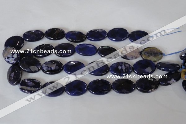 CAG4898 15 inches 18*25mm faceted oval fire crackle agate beads