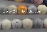 CAG4925 15.5 inches 12mm round dyed white agate beads