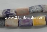 CAG4927 15.5 inches 10*14mm rectangle dyed white agate beads