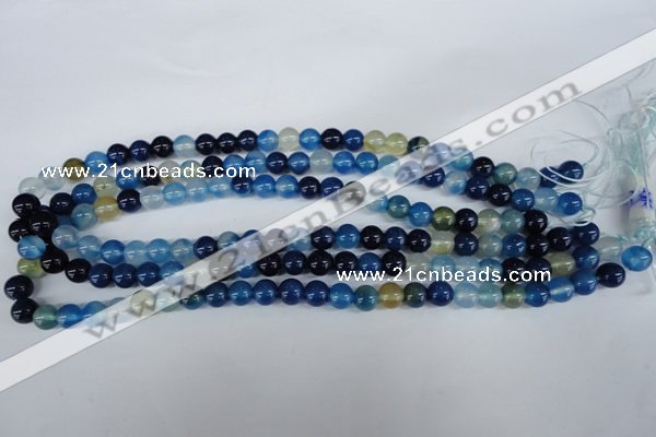 CAG5006 15.5 inches 8mm round agate gemstone beads wholesale