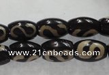 CAG5081 15.5 inches 8*12mm drum tibetan agate beads wholesale