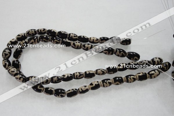 CAG5083 15.5 inches 8*12mm drum tibetan agate beads wholesale