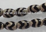 CAG5085 15.5 inches 8*12mm drum tibetan agate beads wholesale