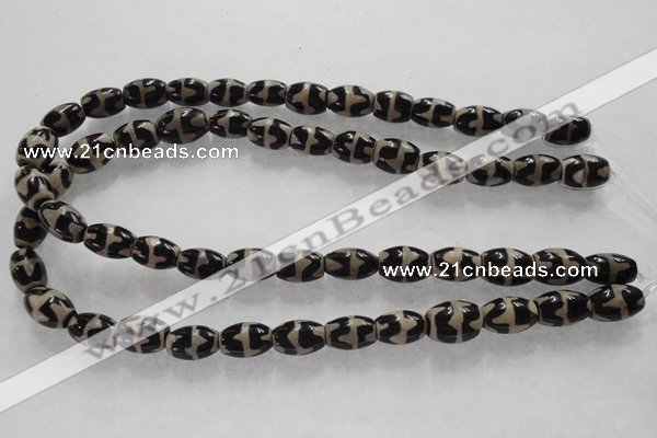 CAG5086 15.5 inches 8*12mm drum tibetan agate beads wholesale