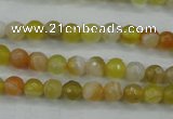 CAG5101 15.5 inches 6mm faceted round line agate beads wholesale