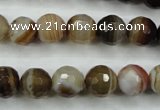 CAG5108 15.5 inches 10mm faceted round line agate beads wholesale