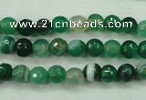 CAG5121 15.5 inches 6mm faceted round line agate beads wholesale