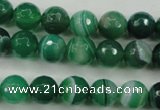 CAG5122 15.5 inches 8mm faceted round line agate beads wholesale