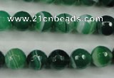 CAG5123 15.5 inches 10mm faceted round line agate beads wholesale