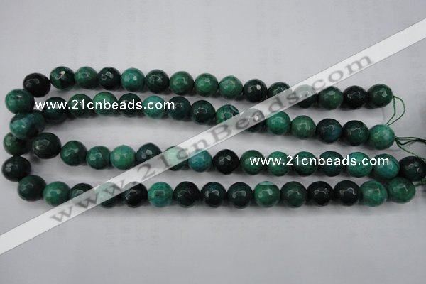 CAG5129 15.5 inches 12mm faceted round agate beads wholesale