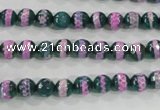 CAG5137 15 inches 6mm faceted round tibetan agate beads wholesale