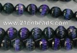 CAG5143 15 inches 8mm faceted round tibetan agate beads wholesale