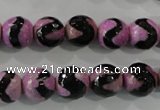 CAG5162 15 inches 10mm faceted round tibetan agate beads wholesale
