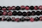 CAG5197 15 inches 6mm faceted round fire crackle agate beads