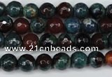 CAG5211 15 inches 8mm faceted round fire crackle agate beads