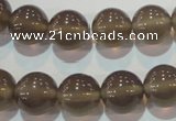 CAG5243 15.5 inches 12mm round Brazilian grey agate beads wholesale