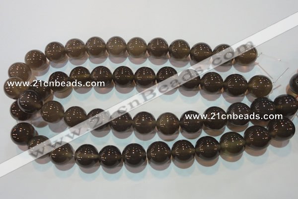 CAG5245 15.5 inches 16mm round Brazilian grey agate beads wholesale