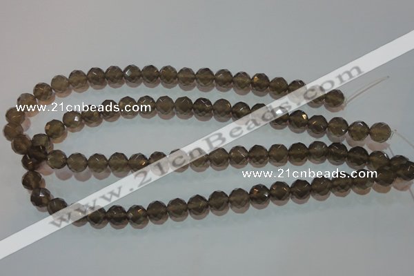 CAG5248 15.5 inches 10mm faceted round Brazilian grey agate beads