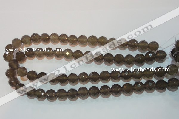 CAG5249 15.5 inches 12mm faceted round Brazilian grey agate beads